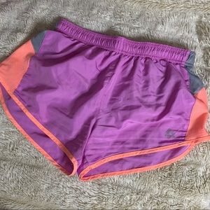 RBX Purple Orange Lined Running Exercise Shorts